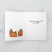 子犬の感謝祭のコスモ シーズンカード (内部)