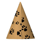 子犬の手のプリント パーティーハット (裏面)