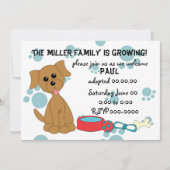 子犬の採用お祝い! 招待状 (正面)