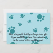 子犬の採用お祝い! 招待状 (裏面)