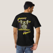 子犬の時間デザイン - かわいい犬好き Tシャツ (裏面フル)