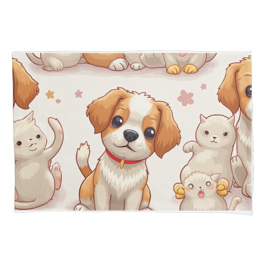 子犬の枕 枕カバー (正面)