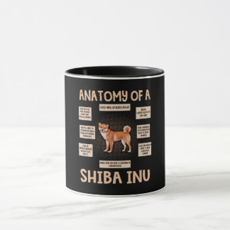 子犬の柴犬おもしろいの解剖学 マグカップ