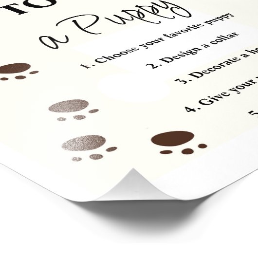 子犬の標識を採用する方法 フォトプリント (角)