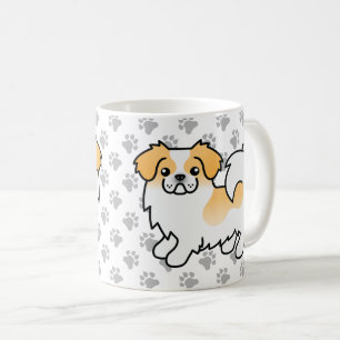 子犬の模様のチベットン・スパニエル かわいい漫画の犬 コーヒーマグカップ