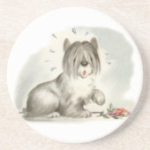 子犬の毛の コースター (正面)