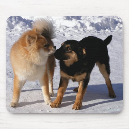 子犬の演劇 マウスパッド (正面)