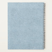 子犬の犬の犬かわいい漫画のイラストレーションブルー プランナー手帳 (裏面)