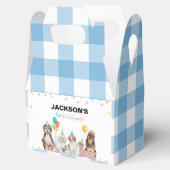 子犬の男の子の誕生日パーティーのお気に入りボックス フェイバーボックス (オープン)