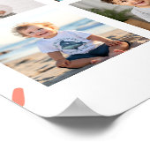 子犬の男の子の誕生日写真マイルストーンサインドッグパーティー ポスター (角)