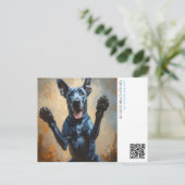 子犬の発表 ポストカード (スタンド正面)