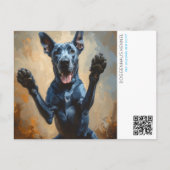 子犬の発表 ポストカード (正面)