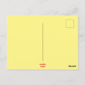 子犬の目の抽象芸術お洒落フローラオレンジ ポストカード (裏面)