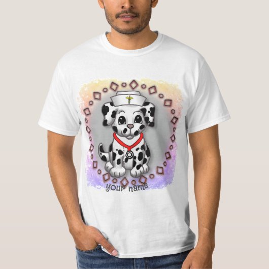子犬の看護師 Tシャツ (正面)