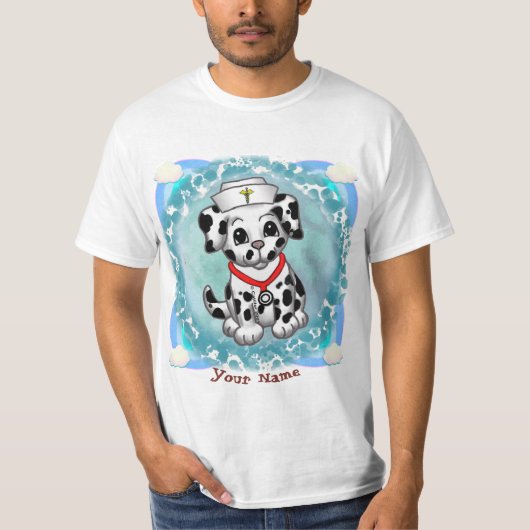 子犬の看護師 Tシャツ (正面)