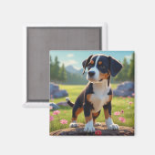 子犬の磁石 マグネット (正面/裏面)