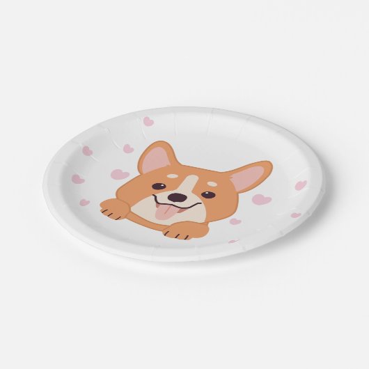 子犬の紙プレートはポーティパーティー食器 ペーパープレート (アングル)