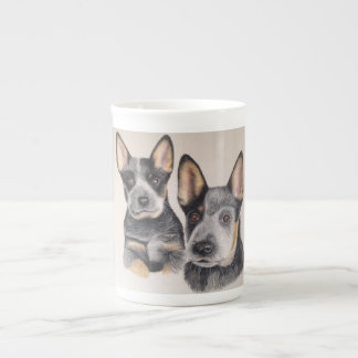 子犬の素晴らしい中国のコーヒーかティーカップ ボーンチャイナマグカップ