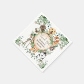 子犬の緑離れの赤ちゃんシャワー1日 スタンダードカクテルナプキン (角)