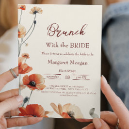 子犬の花フローラブランチと花嫁 招待状