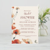 子犬の花フローラブランチと花嫁 招待状 (スタンド正面)