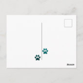 子犬の花ブライト感動的おもしろい野犬 ポストカード (裏面)