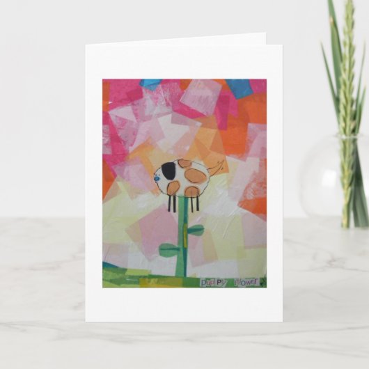 子犬の花 カード (正面)