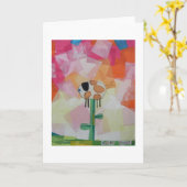 子犬の花 カード (黄色い花)