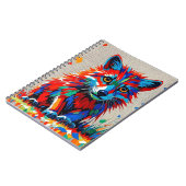 子犬の表現抽象芸術動物アートデザイン ノートブック (左側)