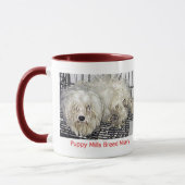 子犬の製造所の品種悲惨さのマグ マグカップ (左)