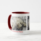 子犬の製造所の品種悲惨さのマグ マグカップ (正面左)