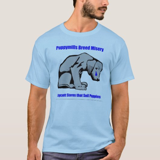 子犬の製造所の品種悲惨さのワイシャツ Tシャツ (正面)