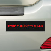 子犬の製造所をストップ バンパーステッカー (車上)