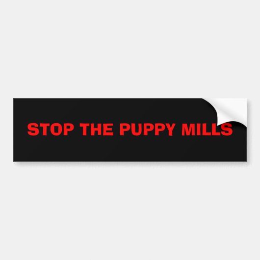 子犬の製造所をストップ バンパーステッカー (正面)