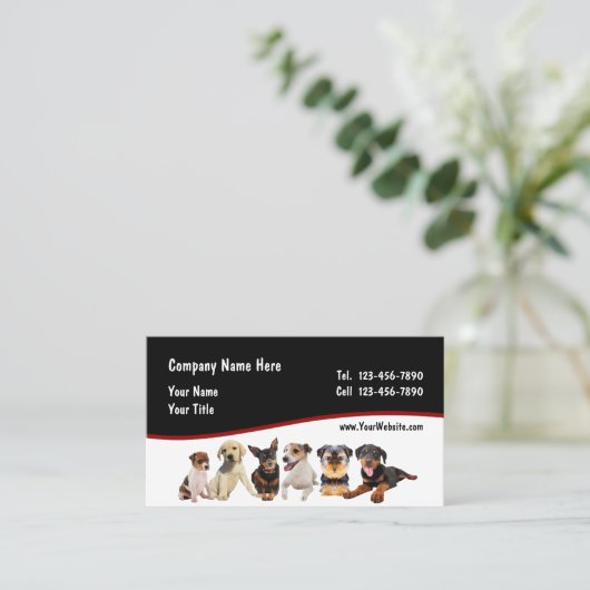 子犬の訓練名刺 名刺 (スタンド正面)