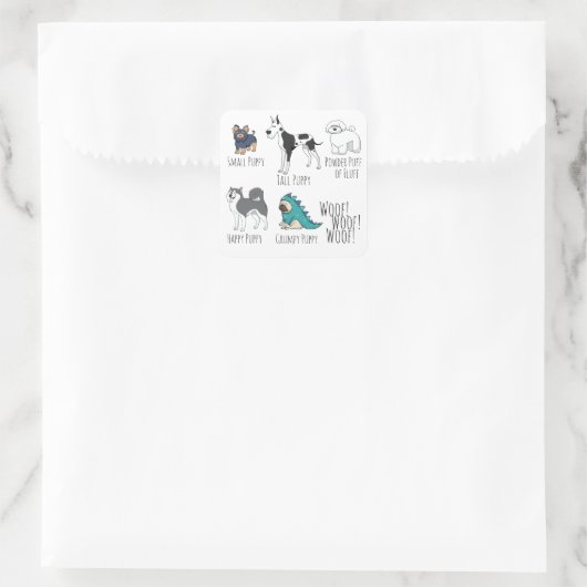 子犬の詩 スクエアシール (バッグ)