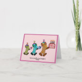 子犬の誕生日おもしろい カード (裏面)