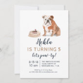 子犬の誕生日の招待状を手に入れよう! 招待状 (正面)