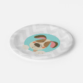 子犬の誕生日の紙皿の足tyの警官の後をつけて下さい ペーパープレート (アングル)