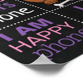 子犬の誕生日の黒板の女の子のための署名 ポスター (角)