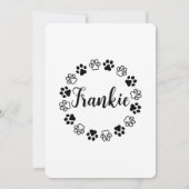 子犬の誕生日パーティパピーポーティ招待状 (裏面)