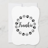 子犬の誕生日パーティパピーポーティ招待状 (裏面)