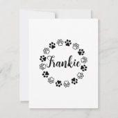 子犬の誕生日パーティパピーポーティ招待状 案内状 (裏面)