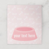 子犬の誕生日パーティーのテンテッドビュッフェ食べ物シンボルや象徴ピンク プレイスカード (外部開封)