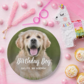 子犬の誕生日パーティーカスタムペットフォト ペーパープレート (パーティー)