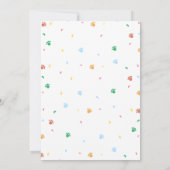 子犬の誕生日パーティーサンキューカード 招待状 (裏面)