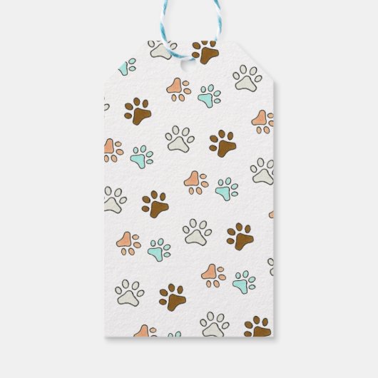 子犬の誕生日パーティードブルドッグありがとう ギフトタグ (裏面)