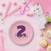 子犬の誕生日パーティープレート，女の子のための犬のパーティー ペーパープレート (パーティー)