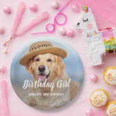 子犬の誕生日パーティーペットパーソナライズされたの写真 ペーパープレート (パーティー)