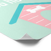 子犬の誕生日パーティー飾ドッグハウスに署名 ポスター (角)